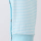 Blue stripe christmas tree smocked romper