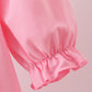 Pink christmas tree smocked ruffle pants set