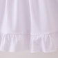 White wreath smocked ruffle dress