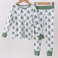 Green christmas tree bamboo pajama set