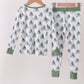 Green christmas tree bamboo pajama set
