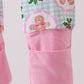 Pink christmas tree bamboo ruffle romper