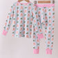 Pink christmas tree bamboo pajama set