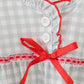 Sage ribbon bow gingham gown