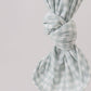Sage ribbon bow gingham gown