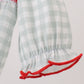 Sage ribbon bow gingham gown