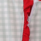 Sage ruffle gingham romper