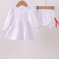 White holly embroidery bloomer set