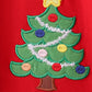 Red christmas tree applique bloomer set