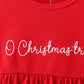 Red christmas tree applique pants set