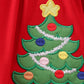 Red christmas tree applique pants set