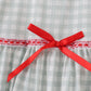 Sage gingham ribbon bow ruffle pants set