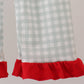 Sage gingham ribbon bow ruffle pants set