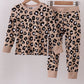 Brown leopard bamboo pajama set