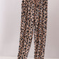 Brown leopard bamboo mom pajama pants
