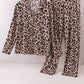 Brown leopard bamboo mom pajama set