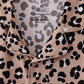 Brown leopard bamboo mom pajama set
