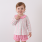 Floral tulip ruffle bloomer set
