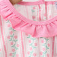 Floral tulip ruffle bloomer set