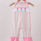 Floral tulip smocked ruffle romper