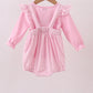 Pink cotton applique gingham 2pc set