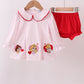 Red princess embroidery bloomer set