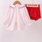 Red princess embroidery bloomer set