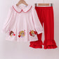 Red princess embroidery pants set