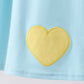 Blue heart applique dress
