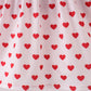 Red heart applique ruffle 2pc set