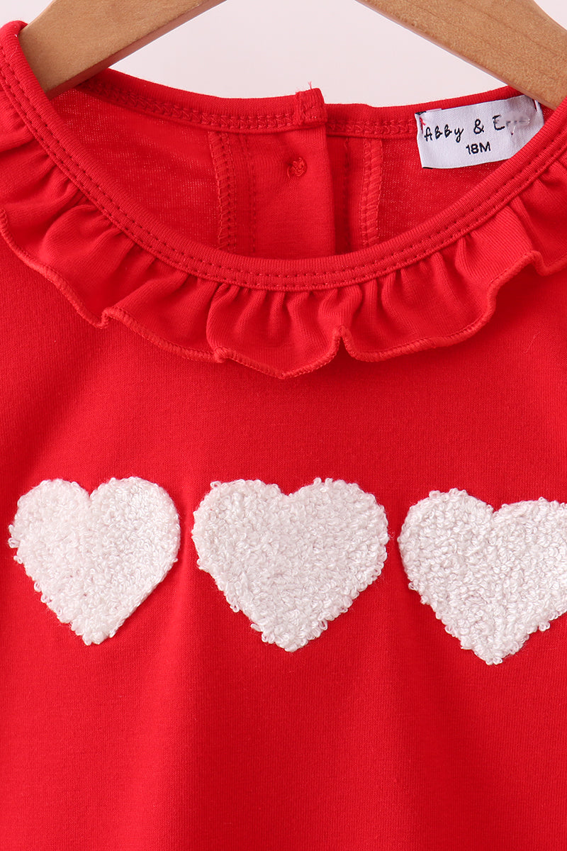 Red heart french knot bloomer set
