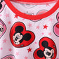 Red character heart print bamboo pajama pants set