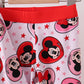 Red character heart print bamboo pajama pants set