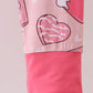 Pink heart print bamboo pajama pants set