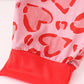 Red heart print bamboo pants