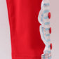 Blue stripe sports Trio applique ruffle pants set