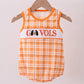 Tennessee Go vols smocked plaid bubble