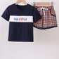 Auburn war eagle smocked short set