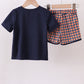 Auburn war eagle smocked short set