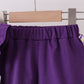 Purple LSU GEAUX smocked ruffle shorts set