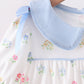 Blue floral bow pants set
