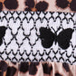 Leopard butterfly smocked ruffle bloomer set