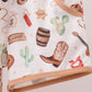 Brown Western Embroidered Shorts Set