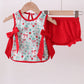 Strawberry Goose Ruffle Bloomer Set