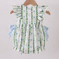 Green Floral Ruffle Bubble