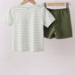 Green Duck Embroidered Shorts Set