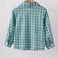 Duck embroidery button down plaid shirt