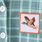 Duck embroidery button down plaid shirt