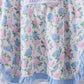 Blue floral blessed embroidery ruffle cover up