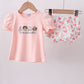 Happy Place Embroidered Bloomer Set